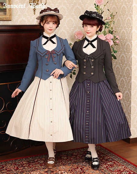 フルールジャケット Innocent World ブルー 紺 Innocent World Fleur Bustle OP+ Jacket 聽說今晚開預約迅速完售了