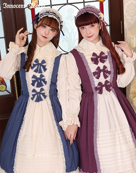 リバイバルクラシカルリボンジャンパースカート