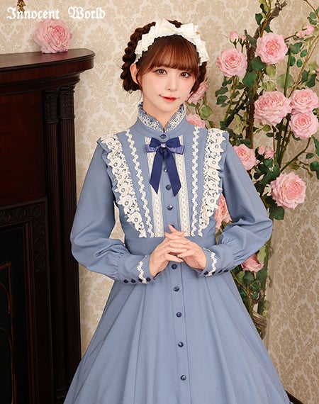 a*o様 Innocent World バラレースフリルワンピース ブラック Innocent World - イノセントワールド バラレースフリルワンピースの