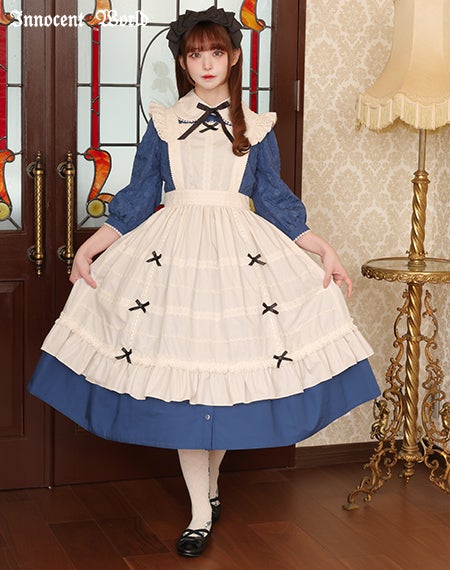 可憐なお花の刺繍ワンピース/コーディネート例