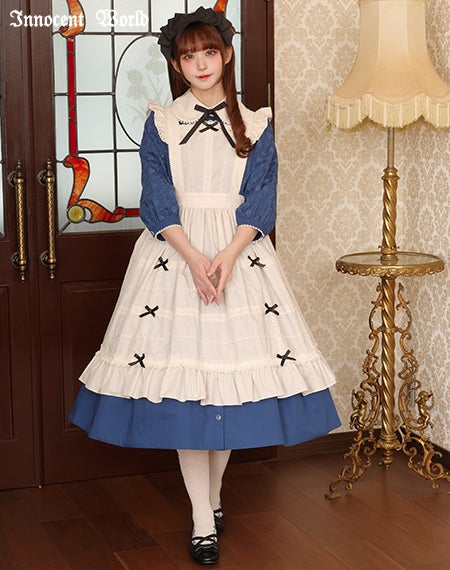 可憐なお花の刺繍ワンピース/コーディネート例