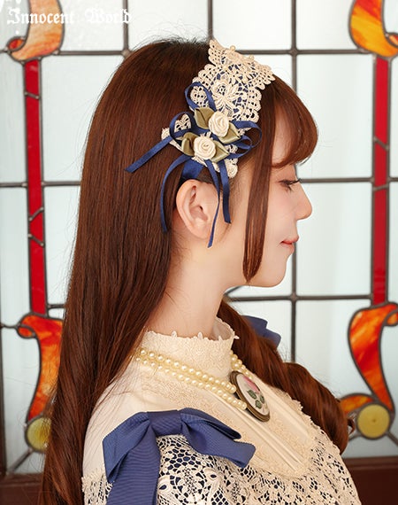 ロゼットヘッドドレス