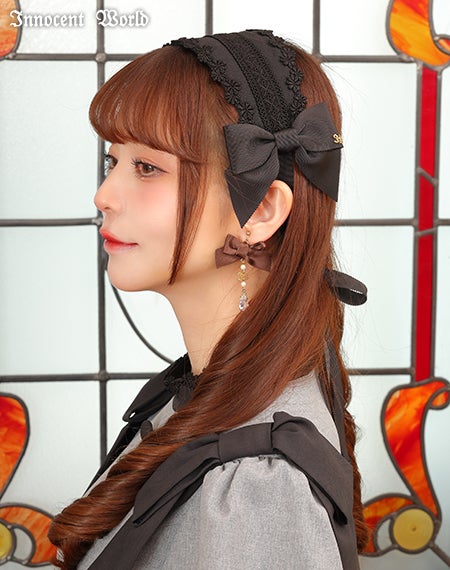 Innocent World ハーフボンネットカチューシャ ボルドー Innocent World / ハーフボンネットカチューシャ / イノセントワールド