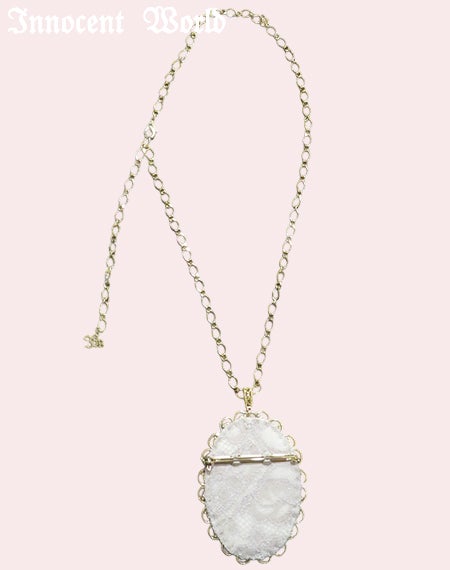 すみれのリモージュネックレス