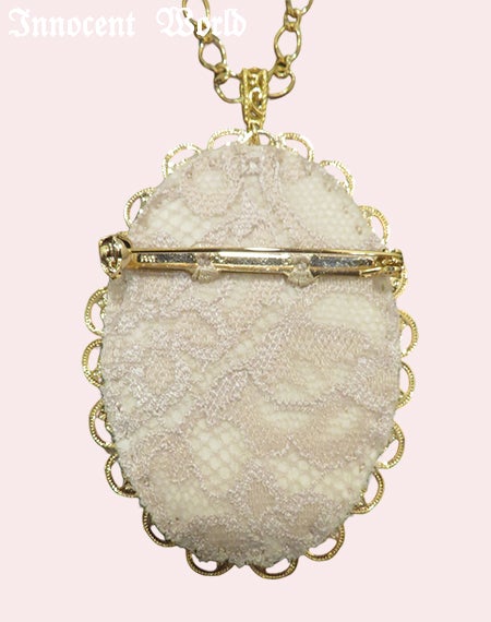 すみれのリモージュネックレス