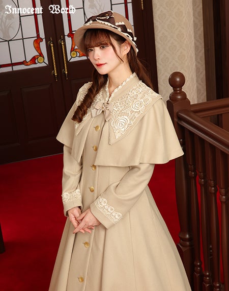 白薔薇コート/ミルクティー×生成Mマキシ丈