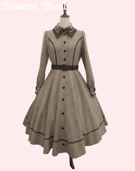 グレンチェックワンピース/付属品お取り外し