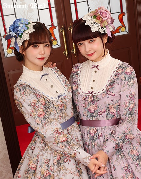 優美なる薔薇のリボンワンピース
