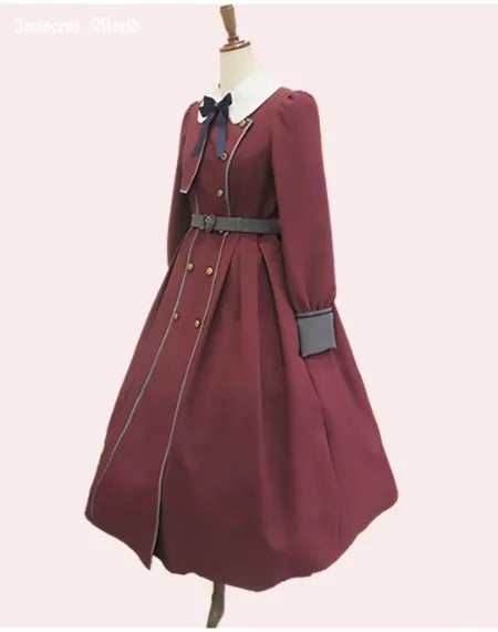 トレンチコート風コートワンピース